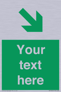 Custom Safe condition: Green Down right arrow